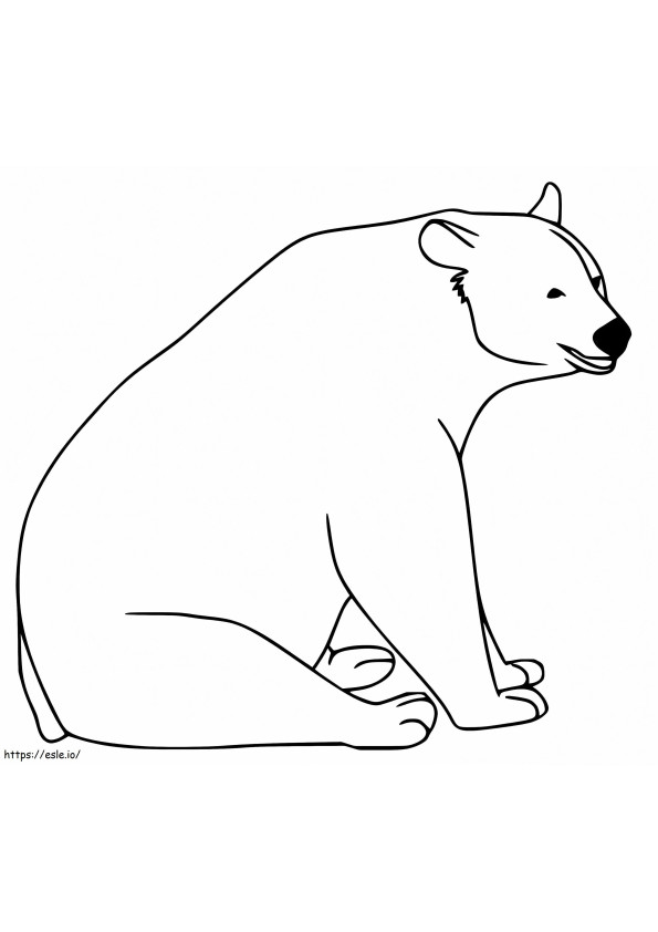 Urso Preto 1 para colorir