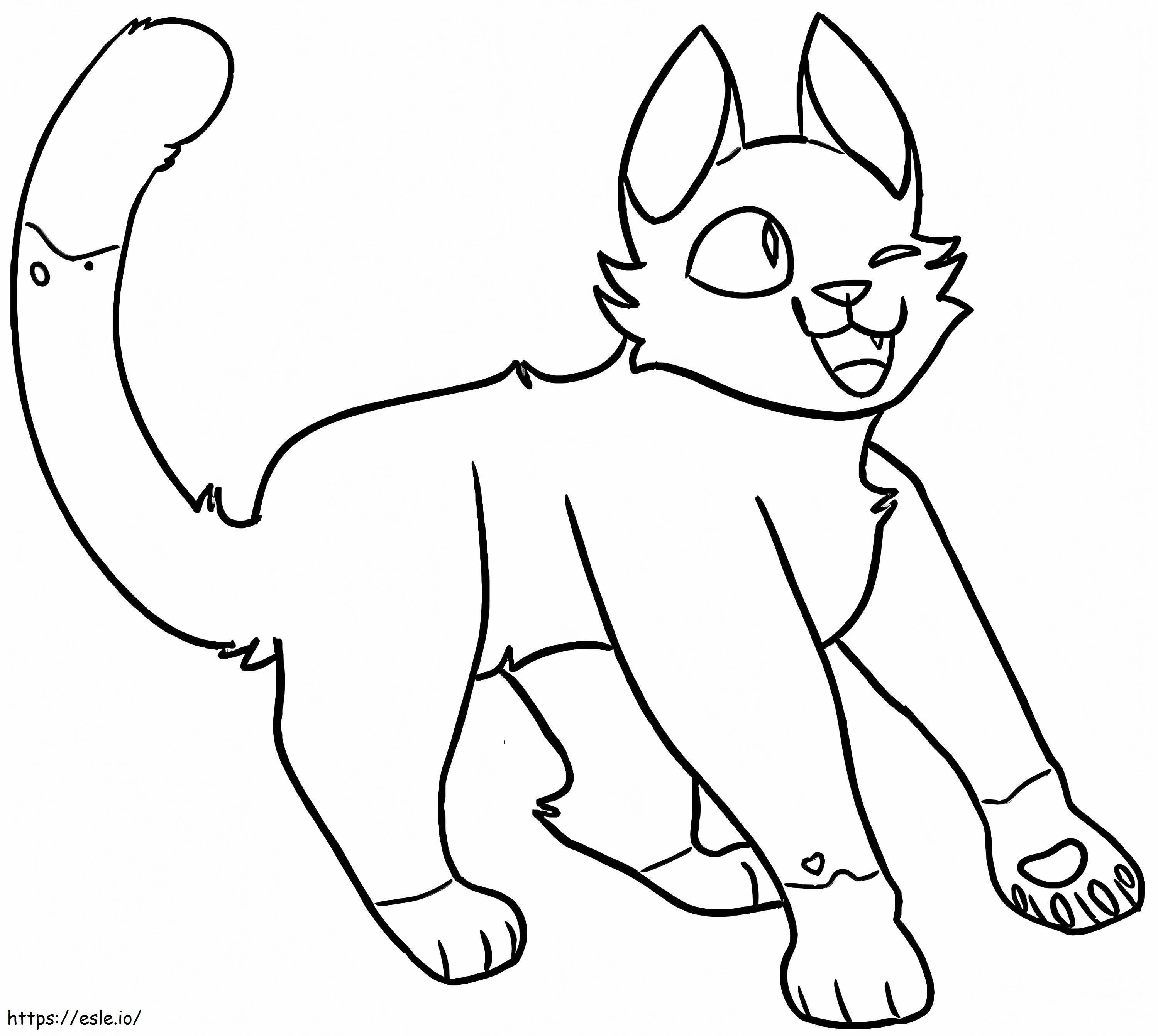 Cartoon kat in huisdiersimulator X kleurplaat kleurplaat