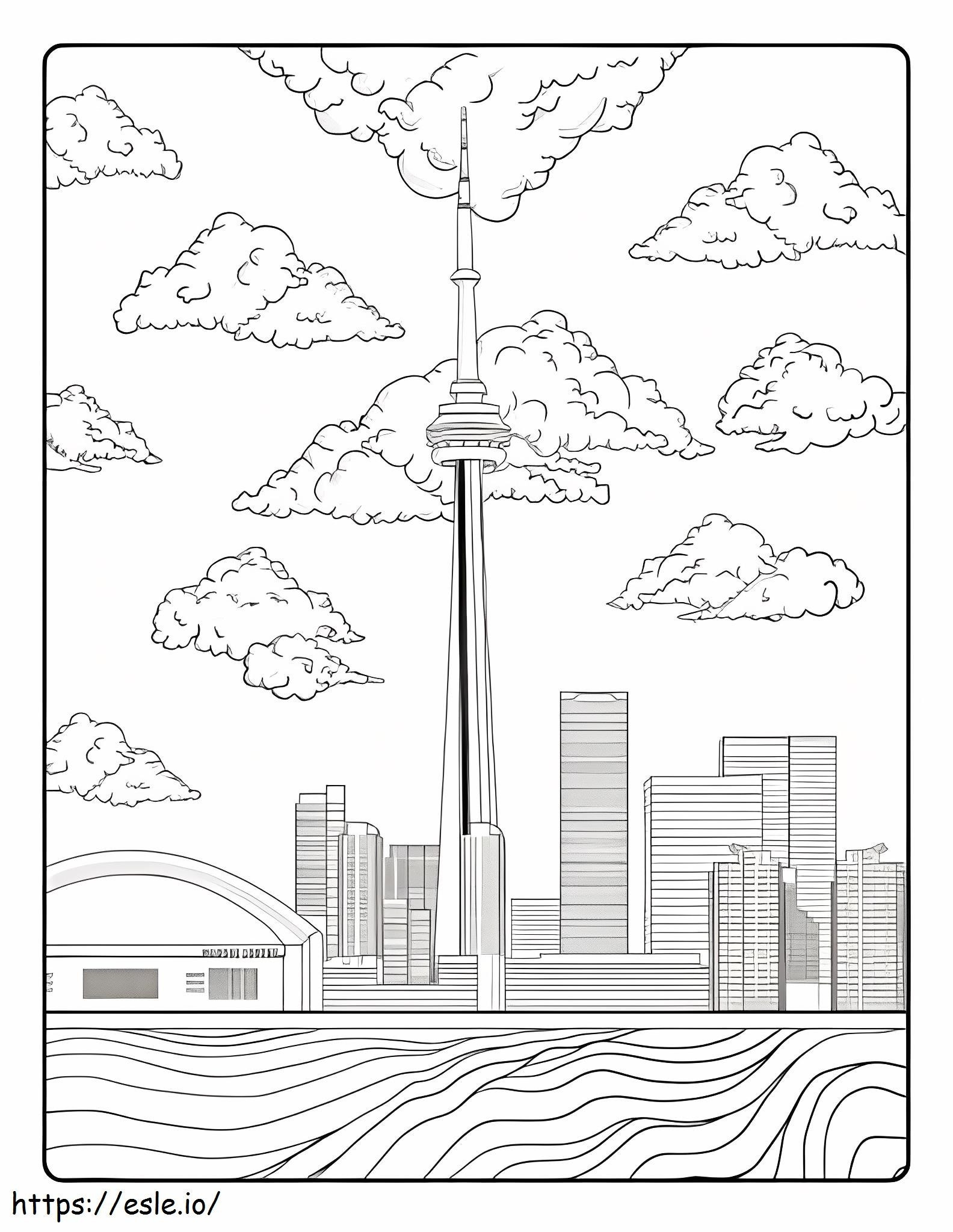 Toronto-toren kleurplaat kleurplaat