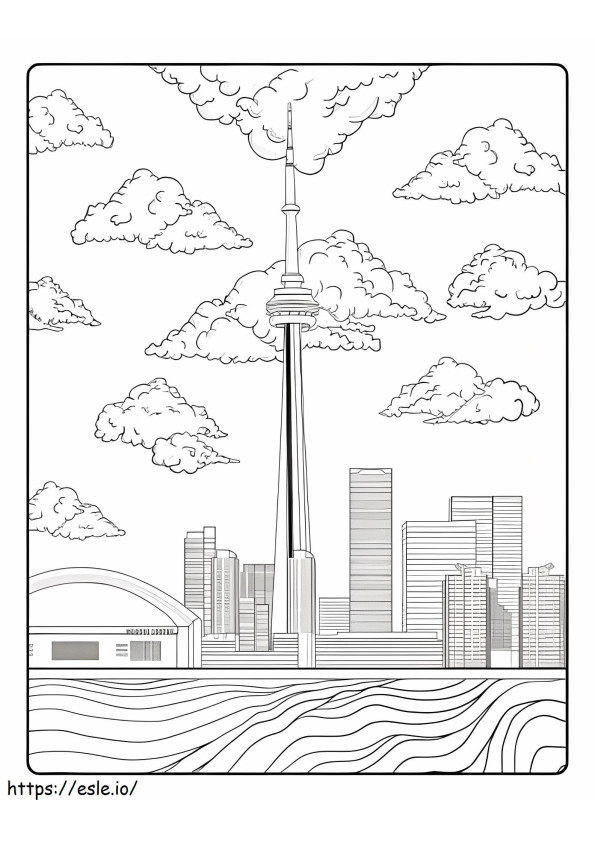 Menara Toronto Gambar Mewarnai
