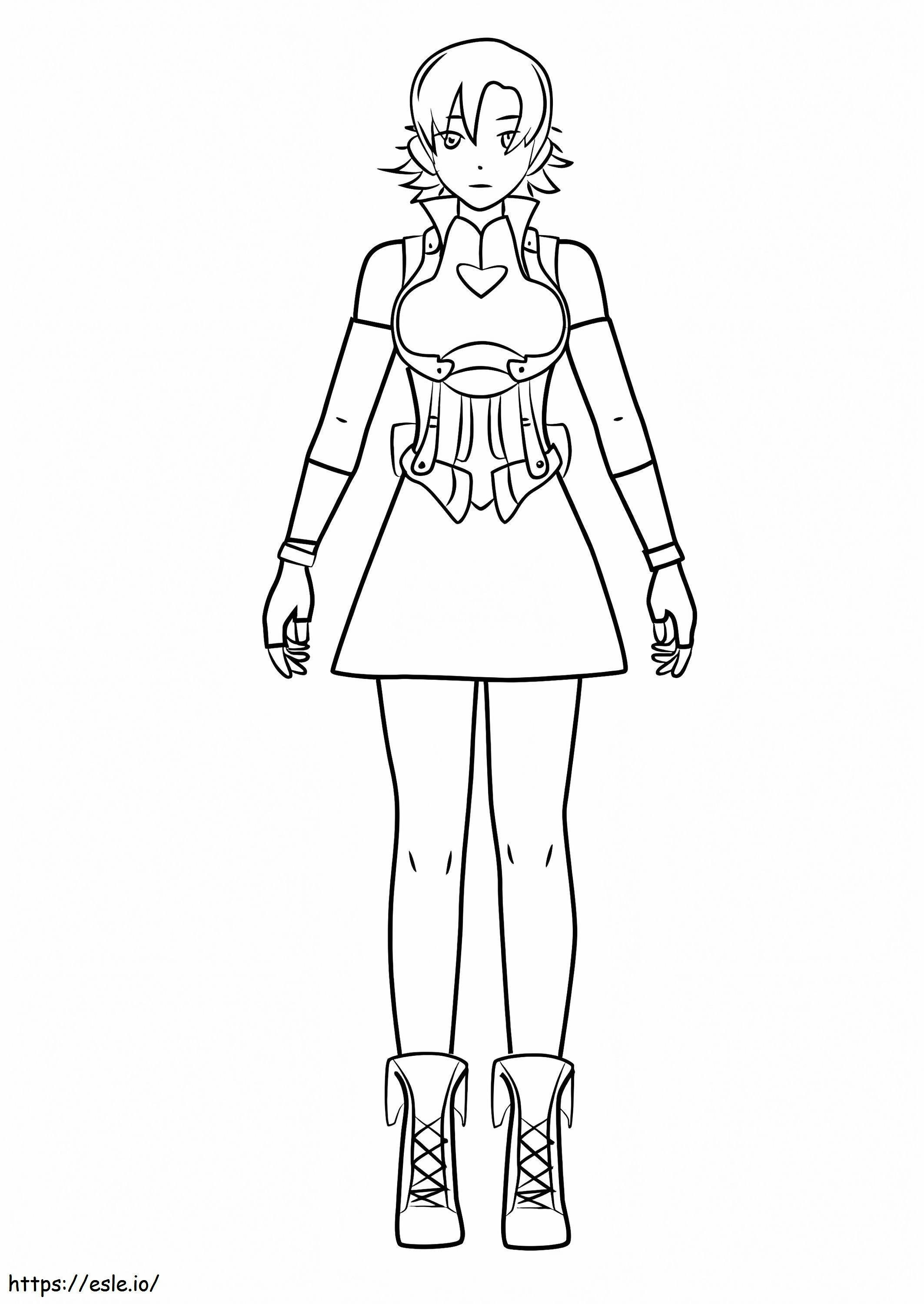 Nora Valkyrie From RWBY coloring page
