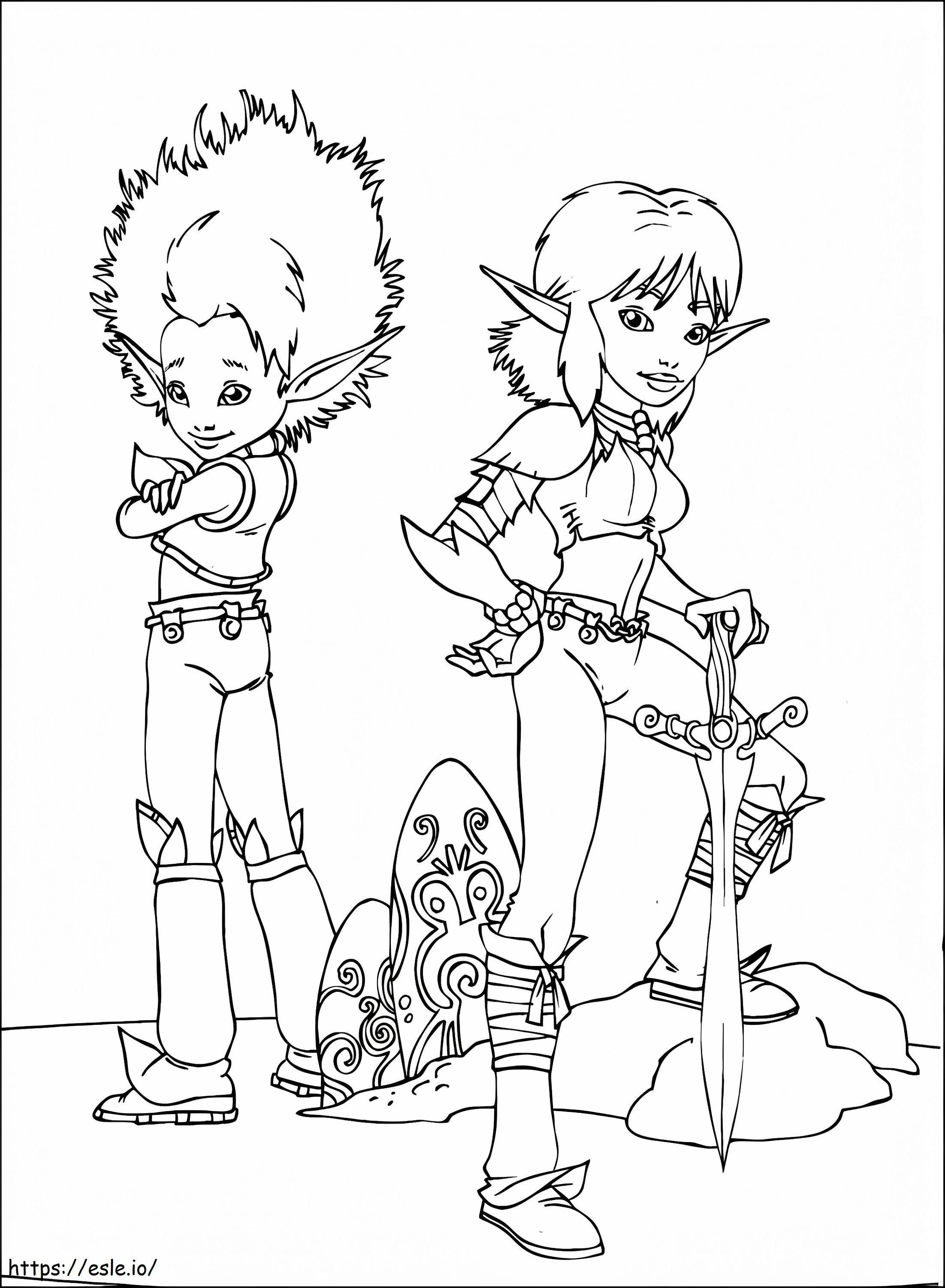 1533526858 Selenia And Arthur A4 coloring page