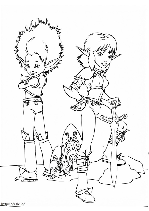 1533526858 Selenia And Arthur A4 coloring page