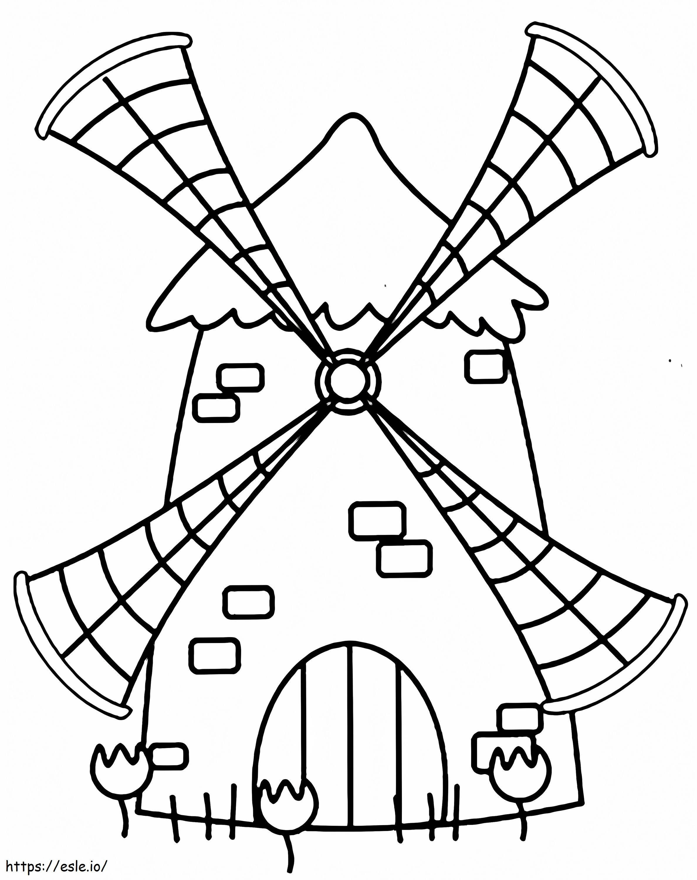 Windmill To Print coloring page