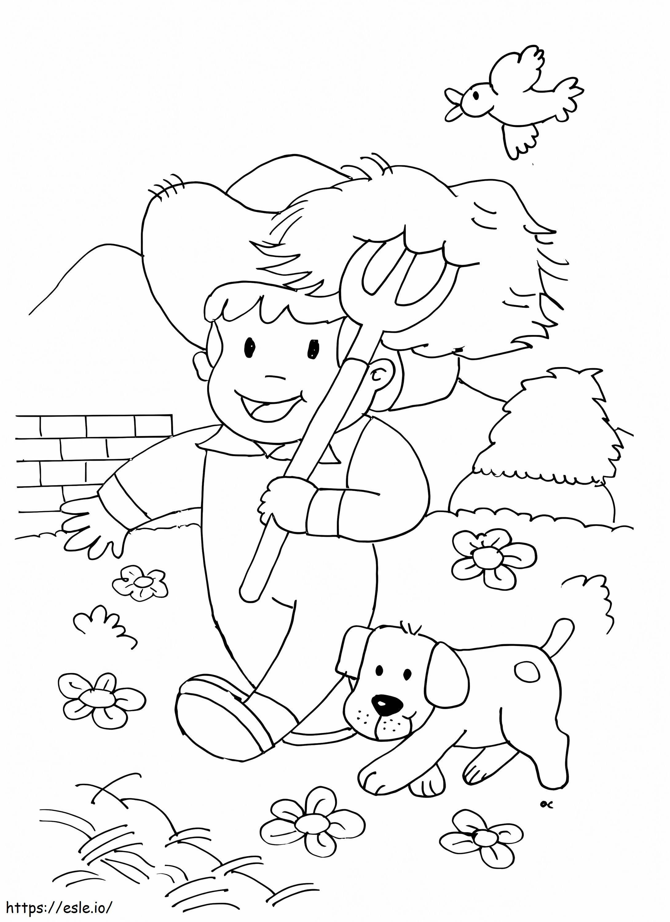 A Little Farmer coloring page
