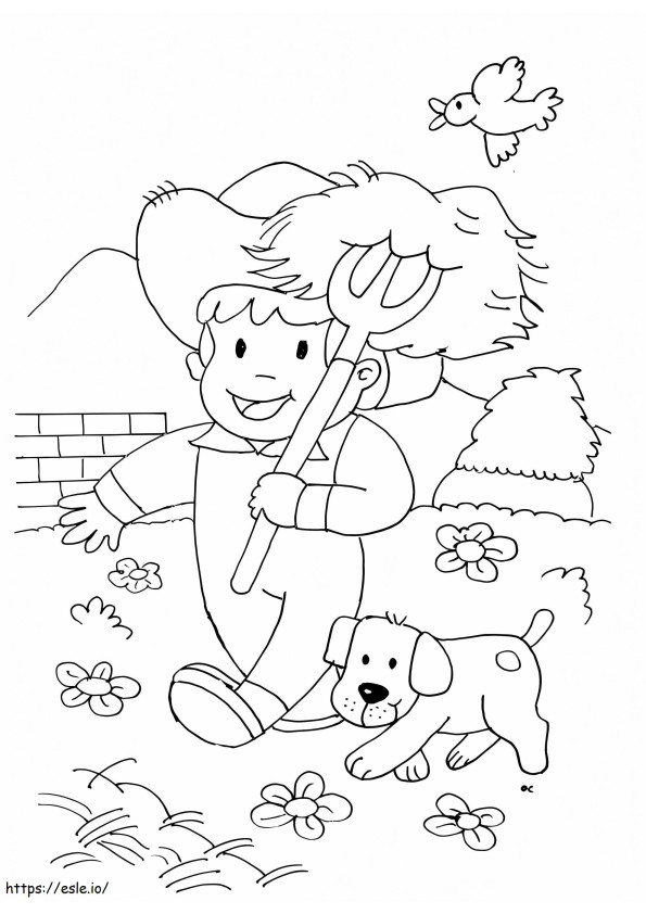 A Little Farmer coloring page