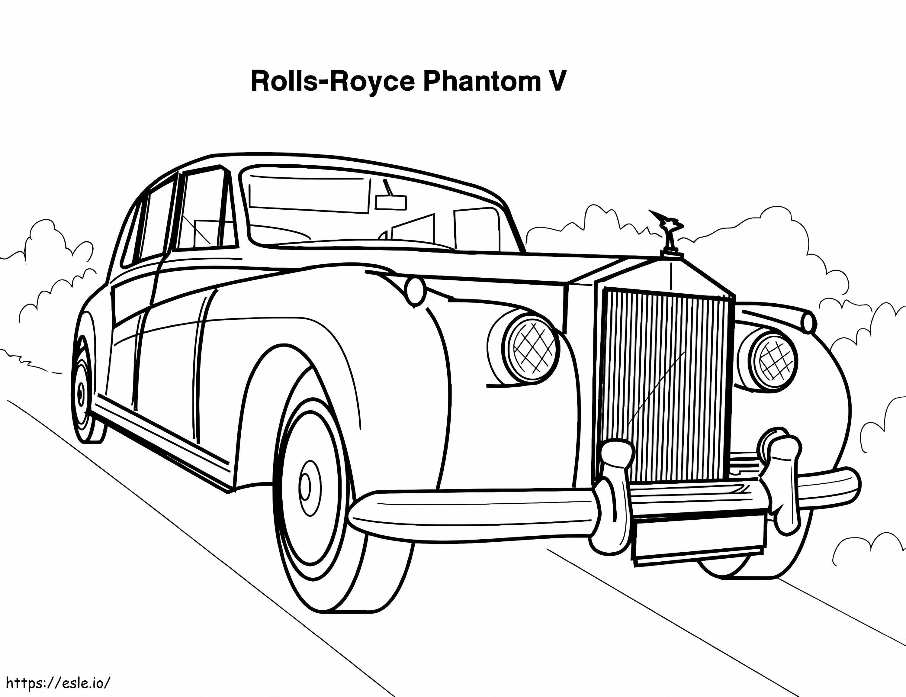 Rolls Royce Phantom V coloring page