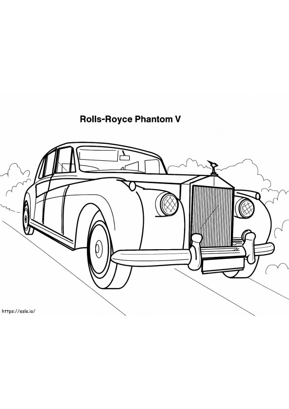 Rolls Royce Phantom V da colorare