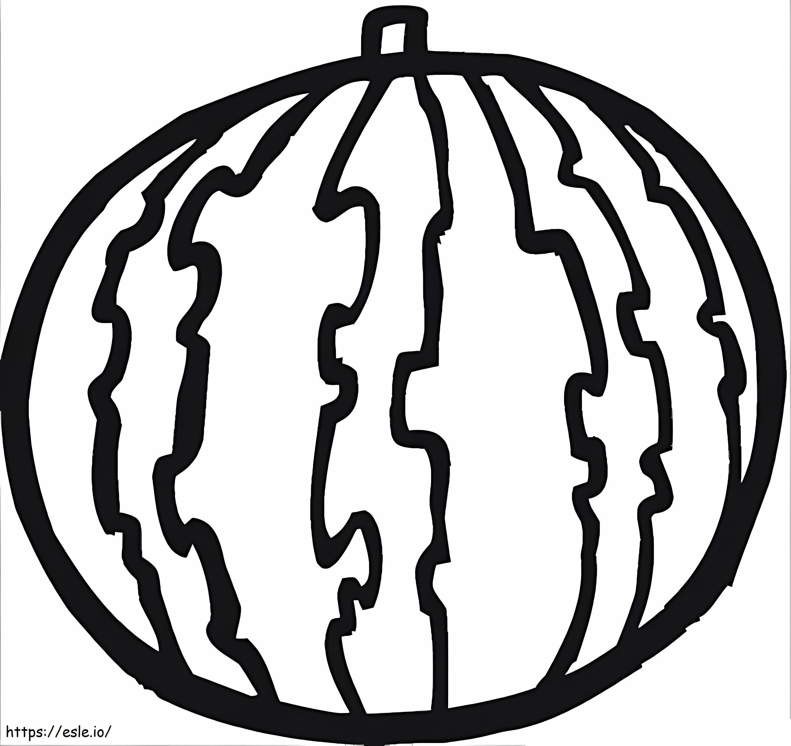 Simple Watermelon coloring page