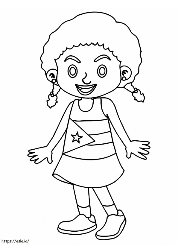 Cuban Girl coloring page