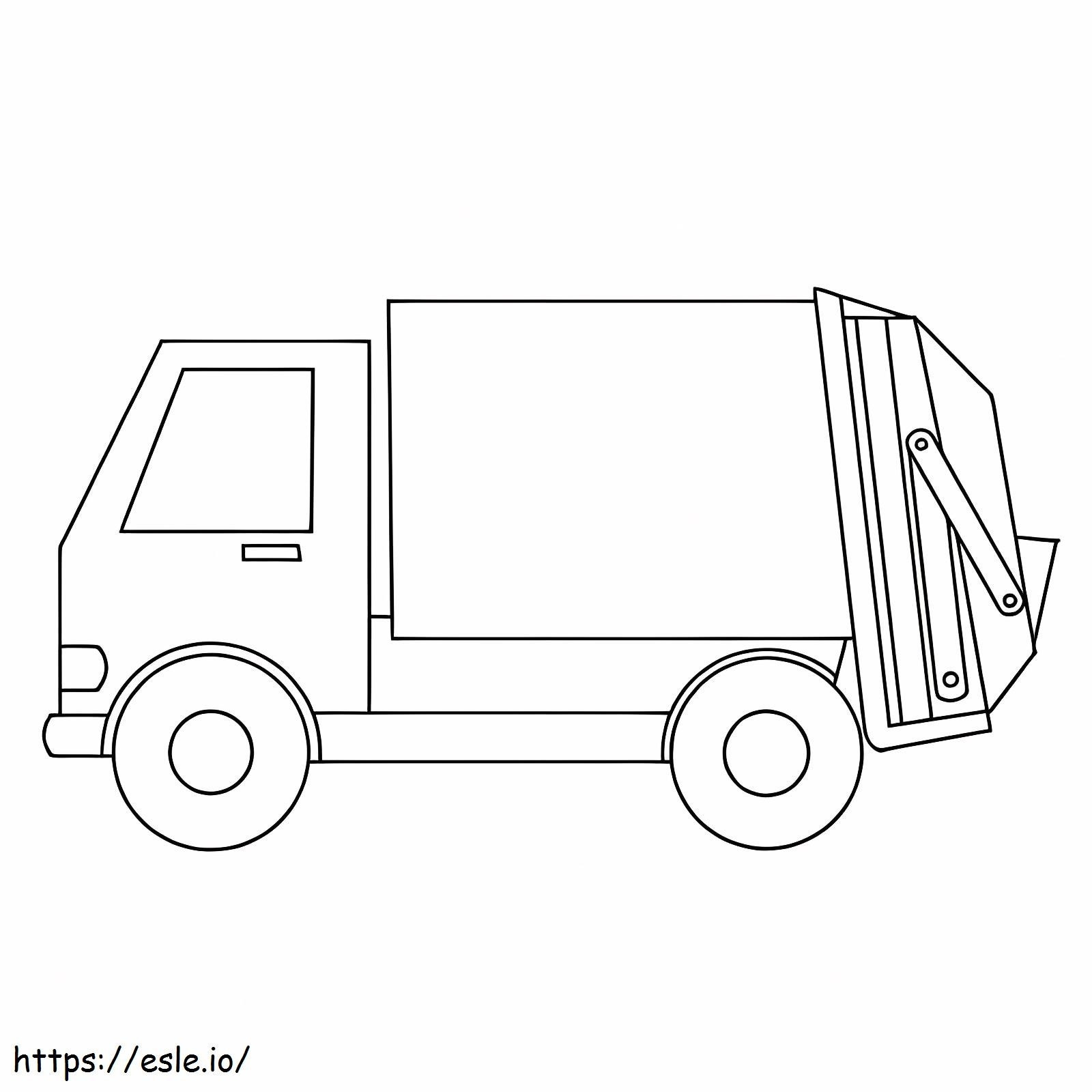 Garbage Truck Vector coloring page