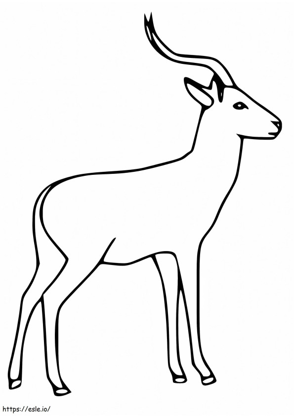 Coloriage Impala imprimable à imprimer dessin