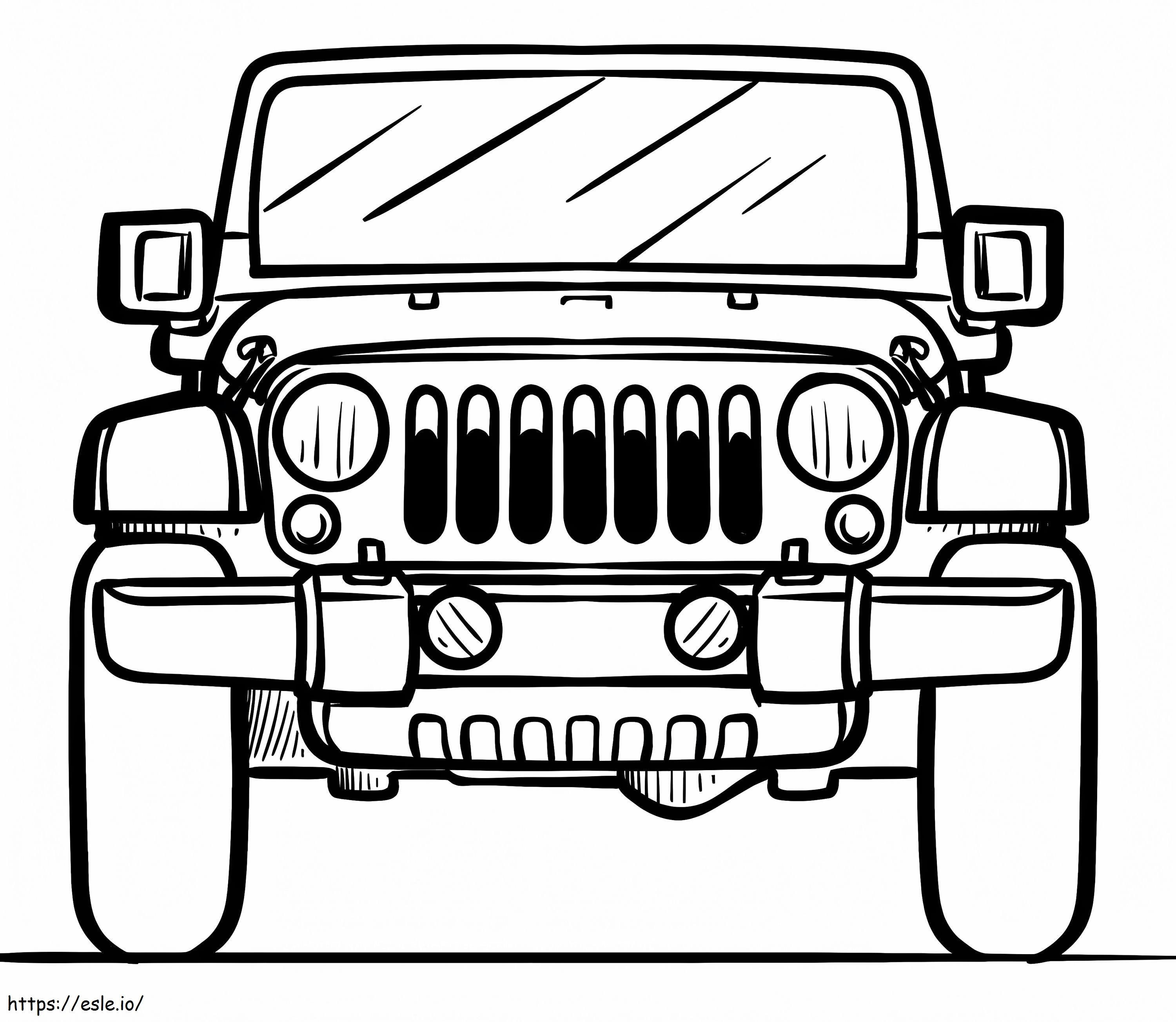 Coloriage Jeep gratuite à imprimer dessin