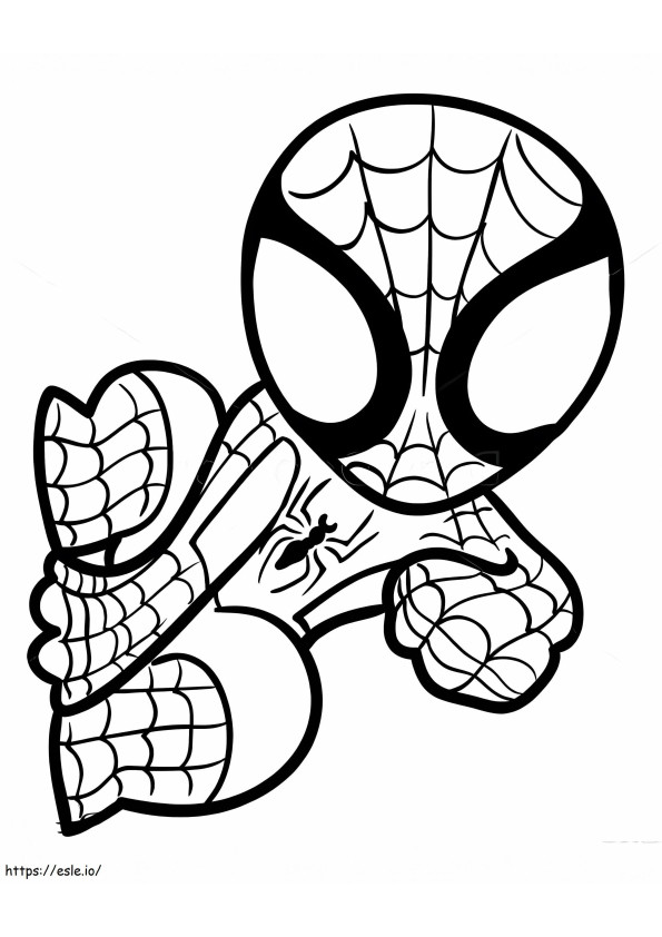 Piccolo Spiderman da colorare