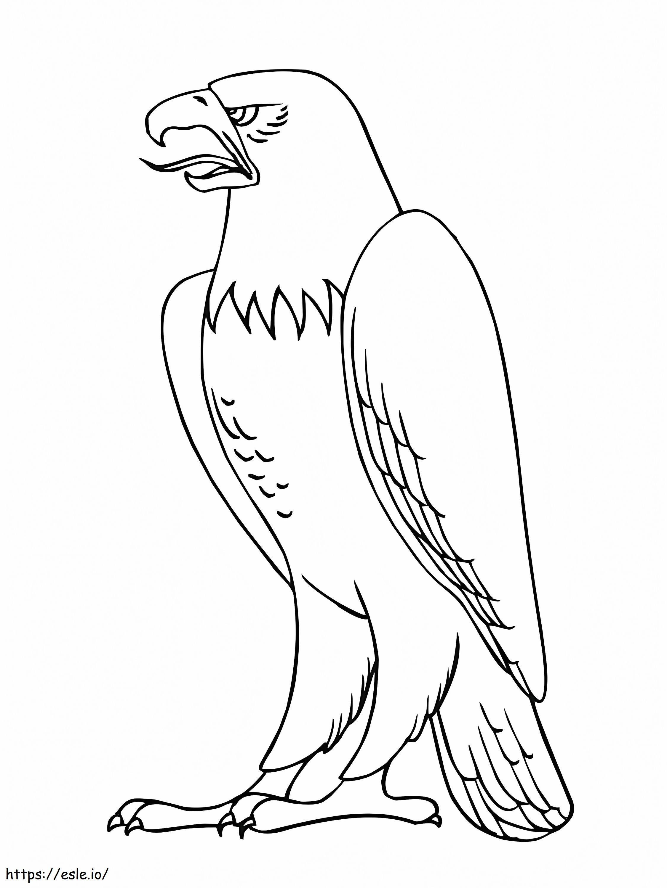 Aquila calva arrabbiata da colorare