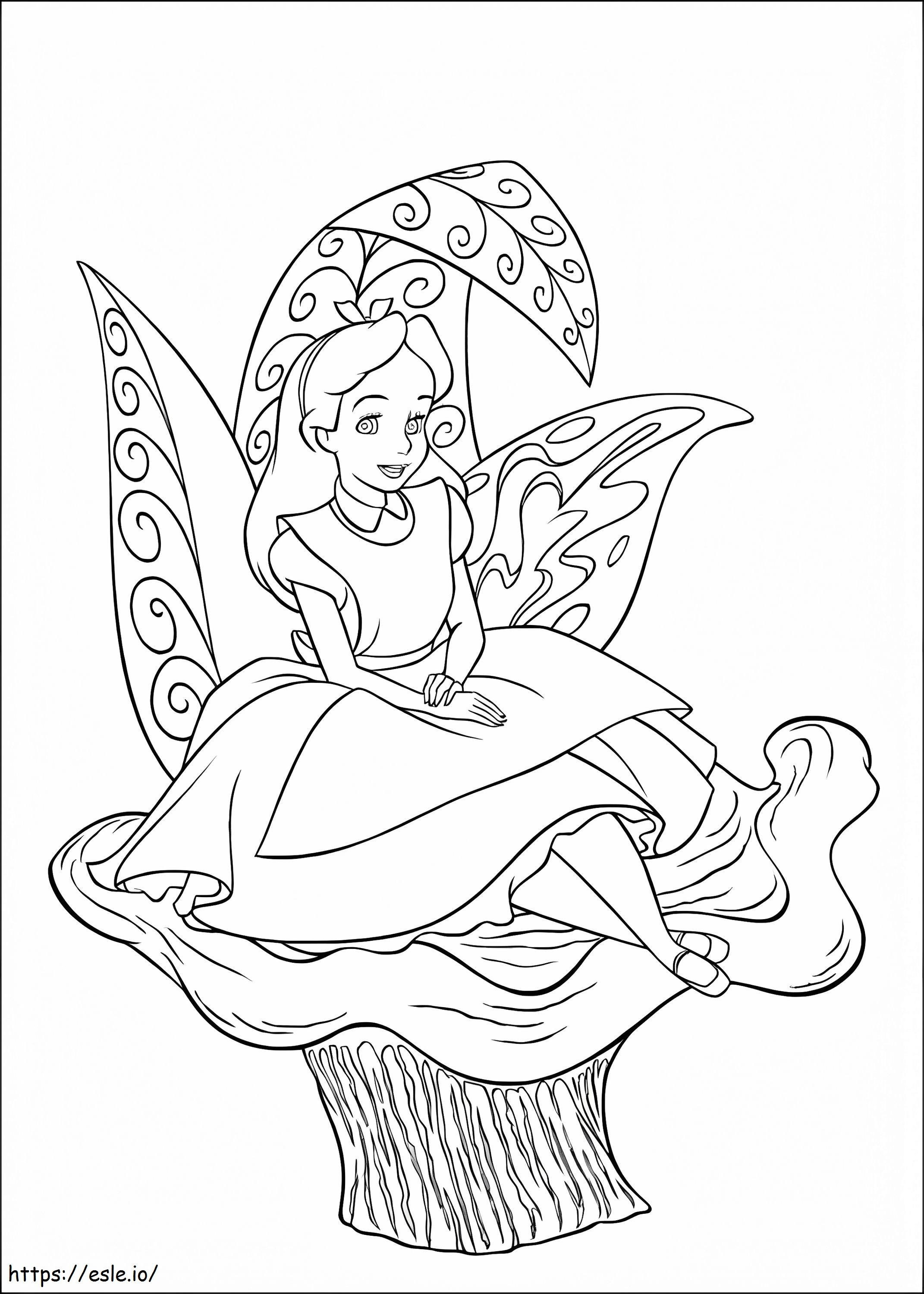 Cute Alice From Alice In Wonderland coloring page