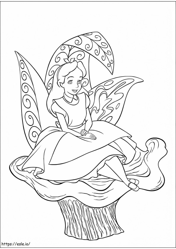 Cute Alice From Alice In Wonderland coloring page
