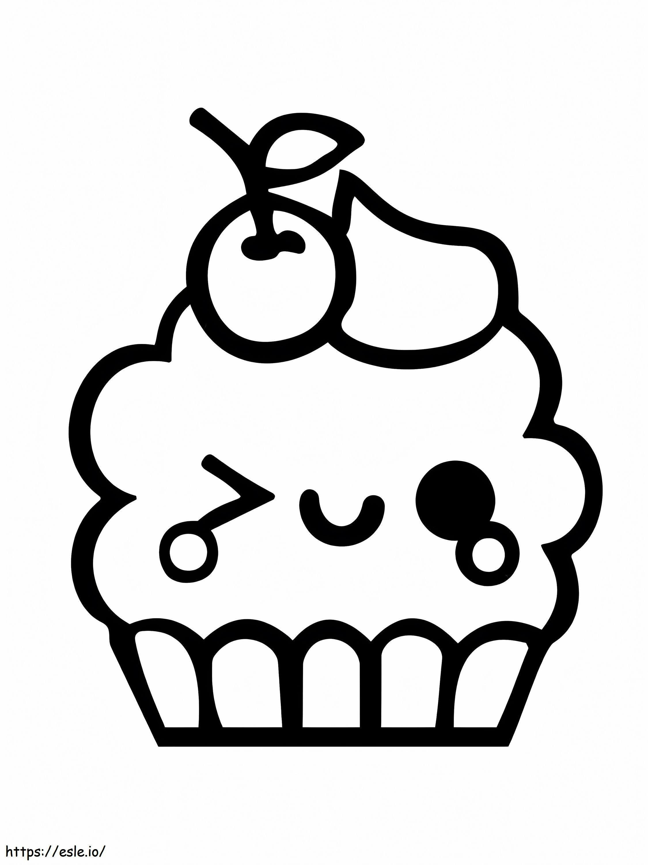 Kawaii-Cupcake ausmalbilder