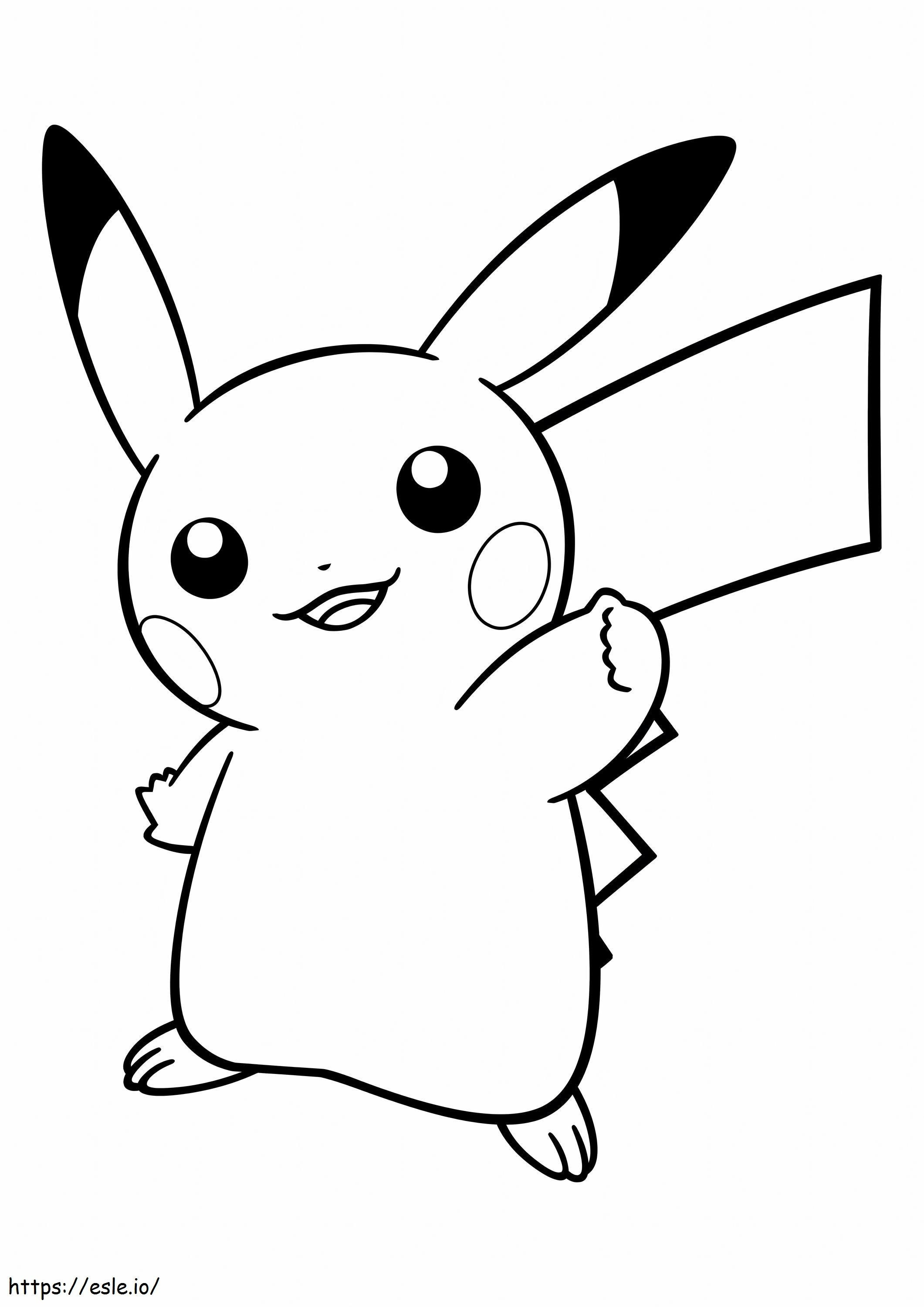 Funny Pikachu coloring page