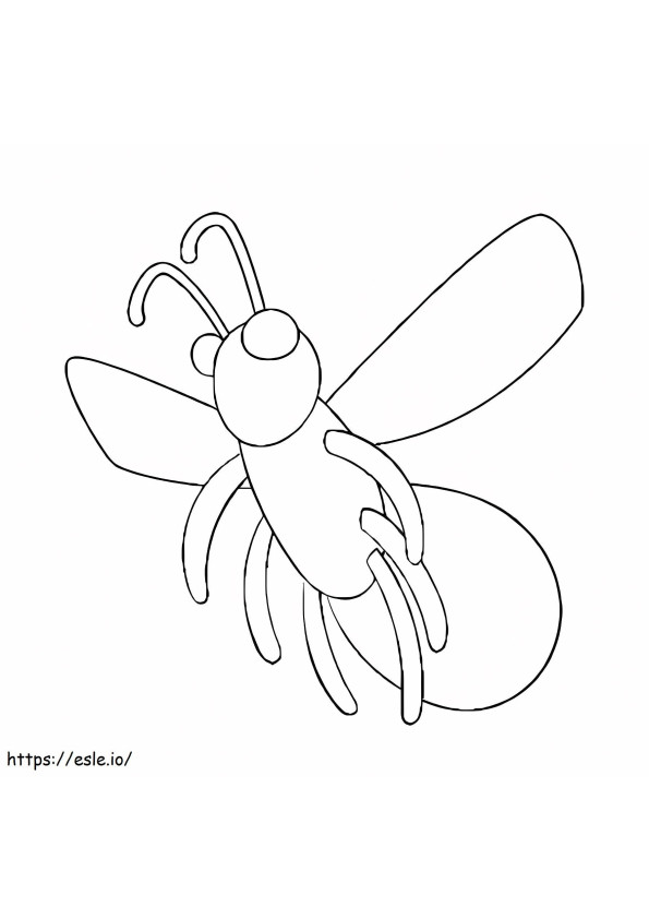 Easy Firefly coloring page