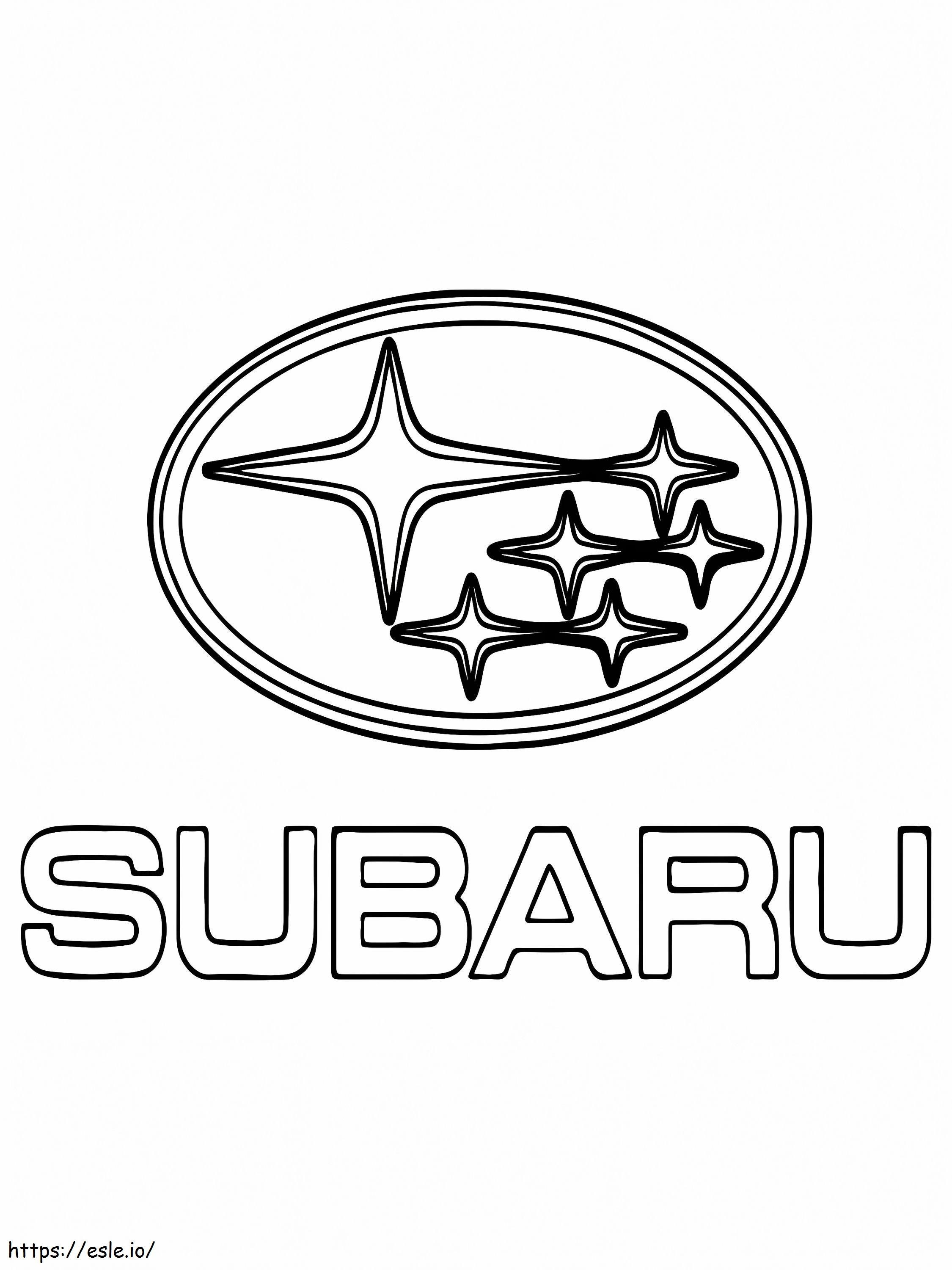 Subaru Car Logo coloring page