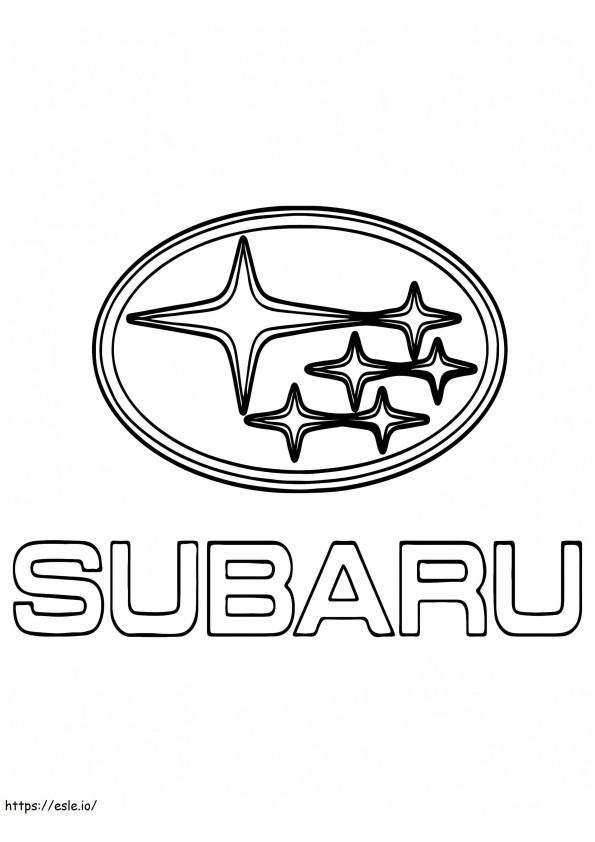 Logotipo Del Coche Subaru para colorear