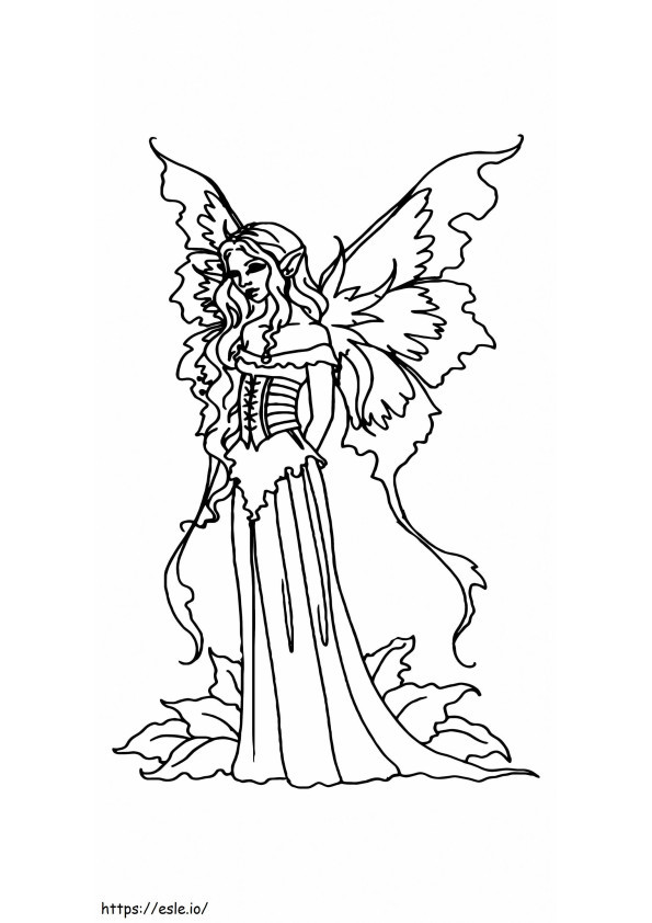 Fairy Princess Printable 2 coloring page