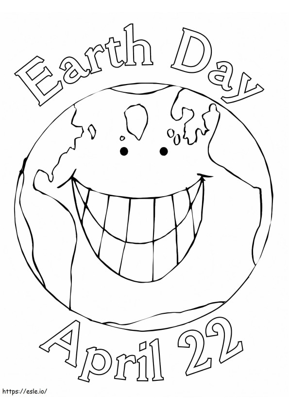Earth Day April 22 coloring page