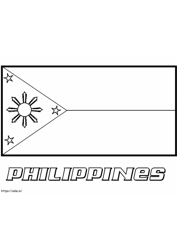 Filippijnse vlag kleurplaat