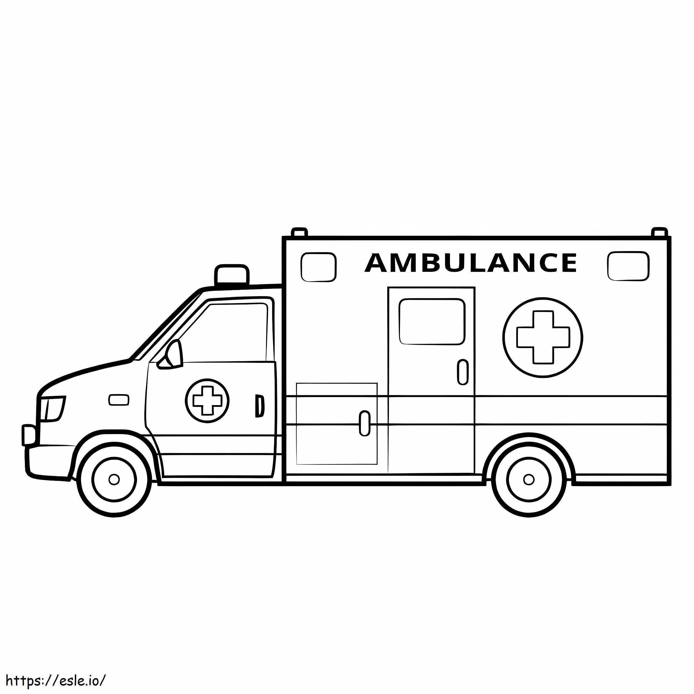 Basic Ambulance coloring page