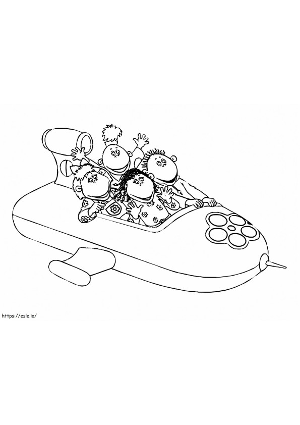 Tweenies Ride Spaceship coloring page