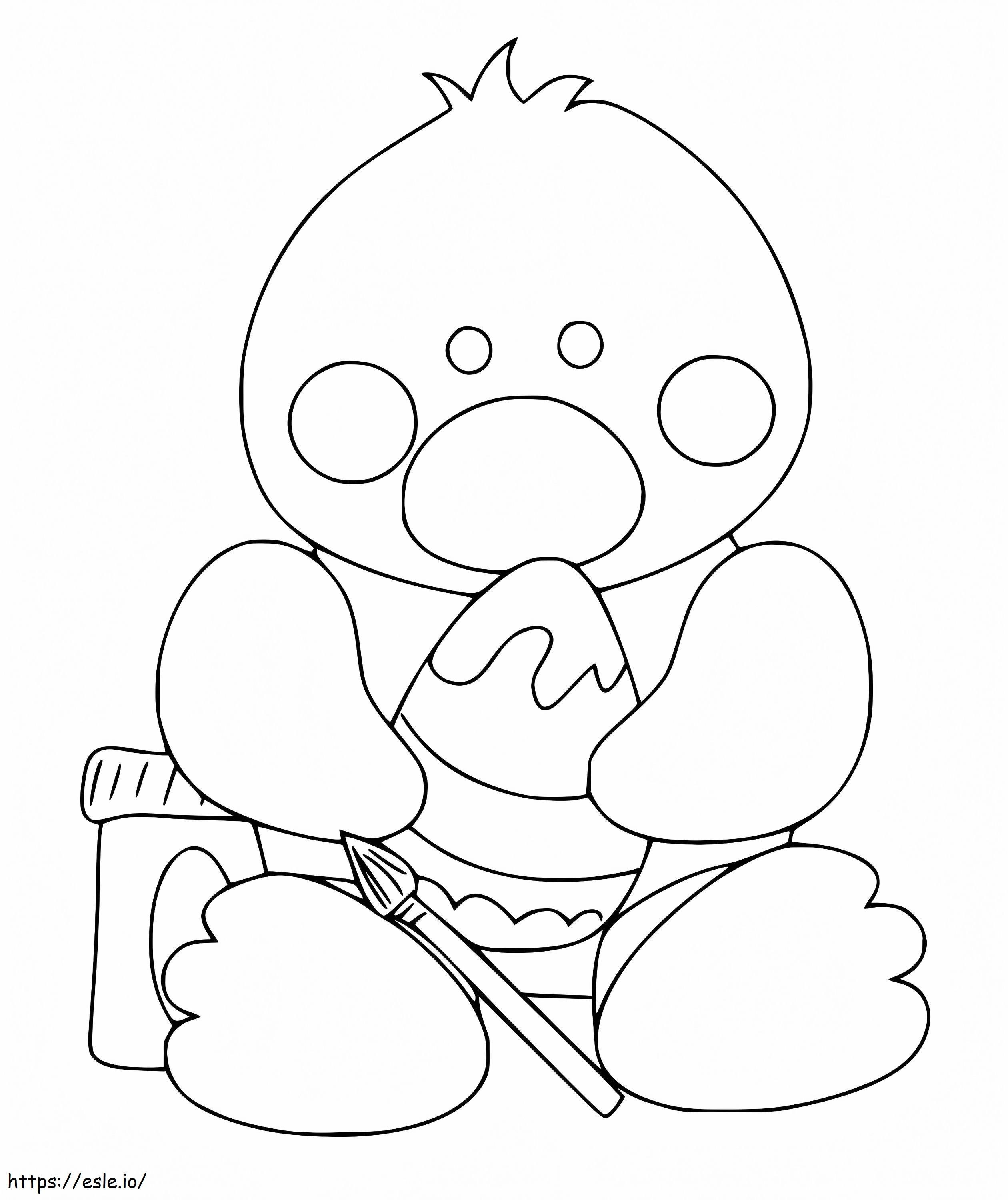 Simple Easter Chick coloring page