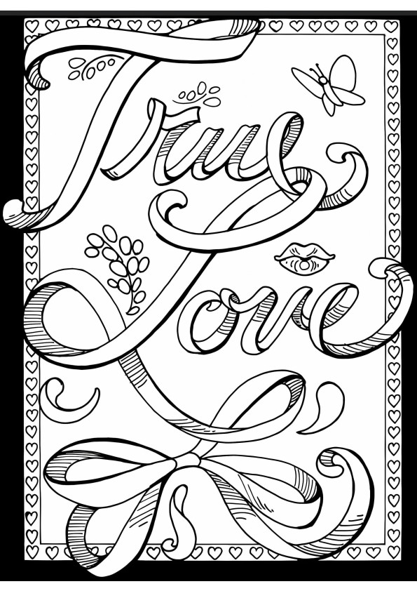 True Love coloring page