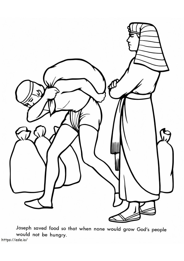 Joseph Saved Food coloring page