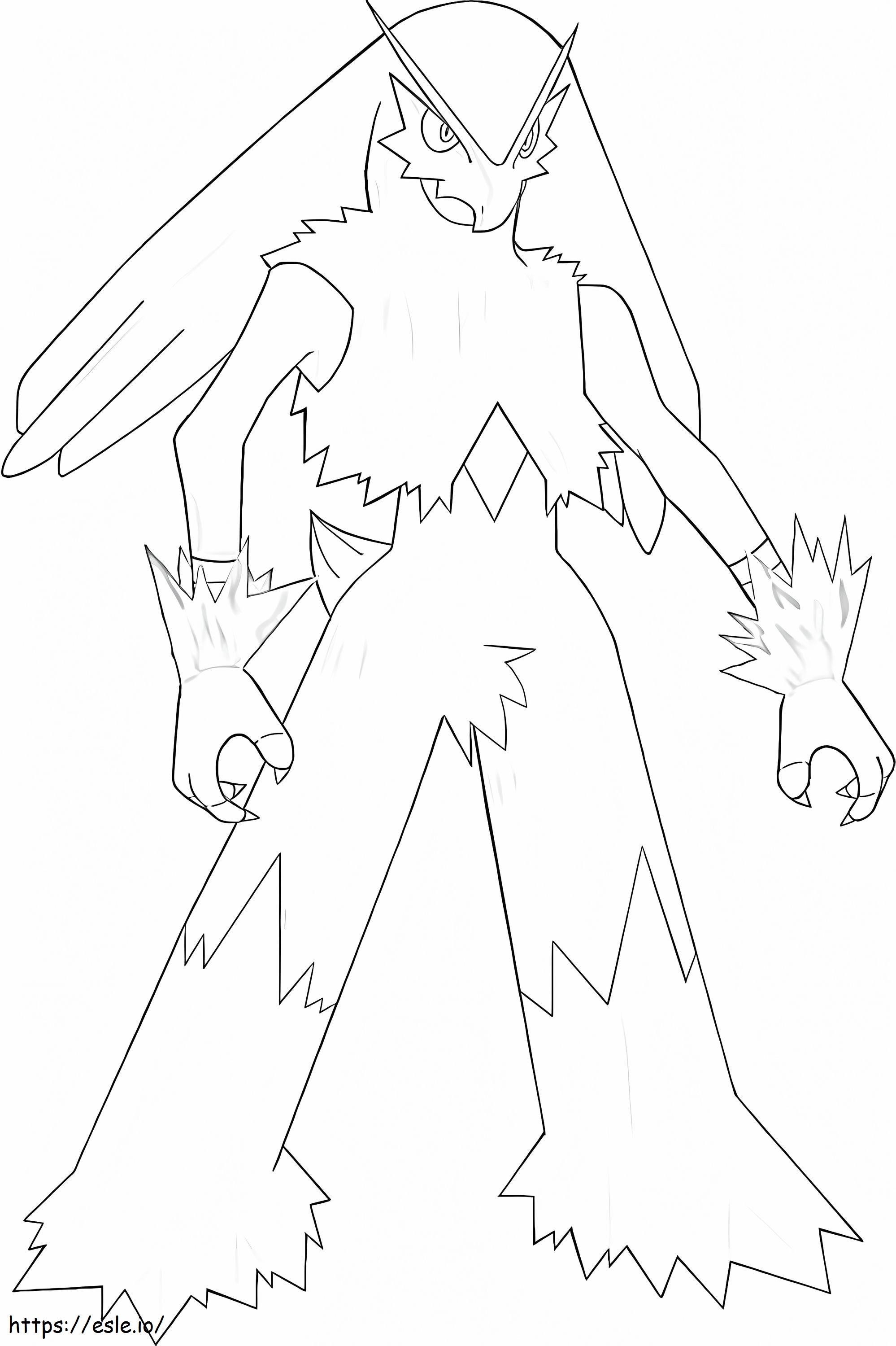 Pokemon Blaziken 4 Coloring Pages