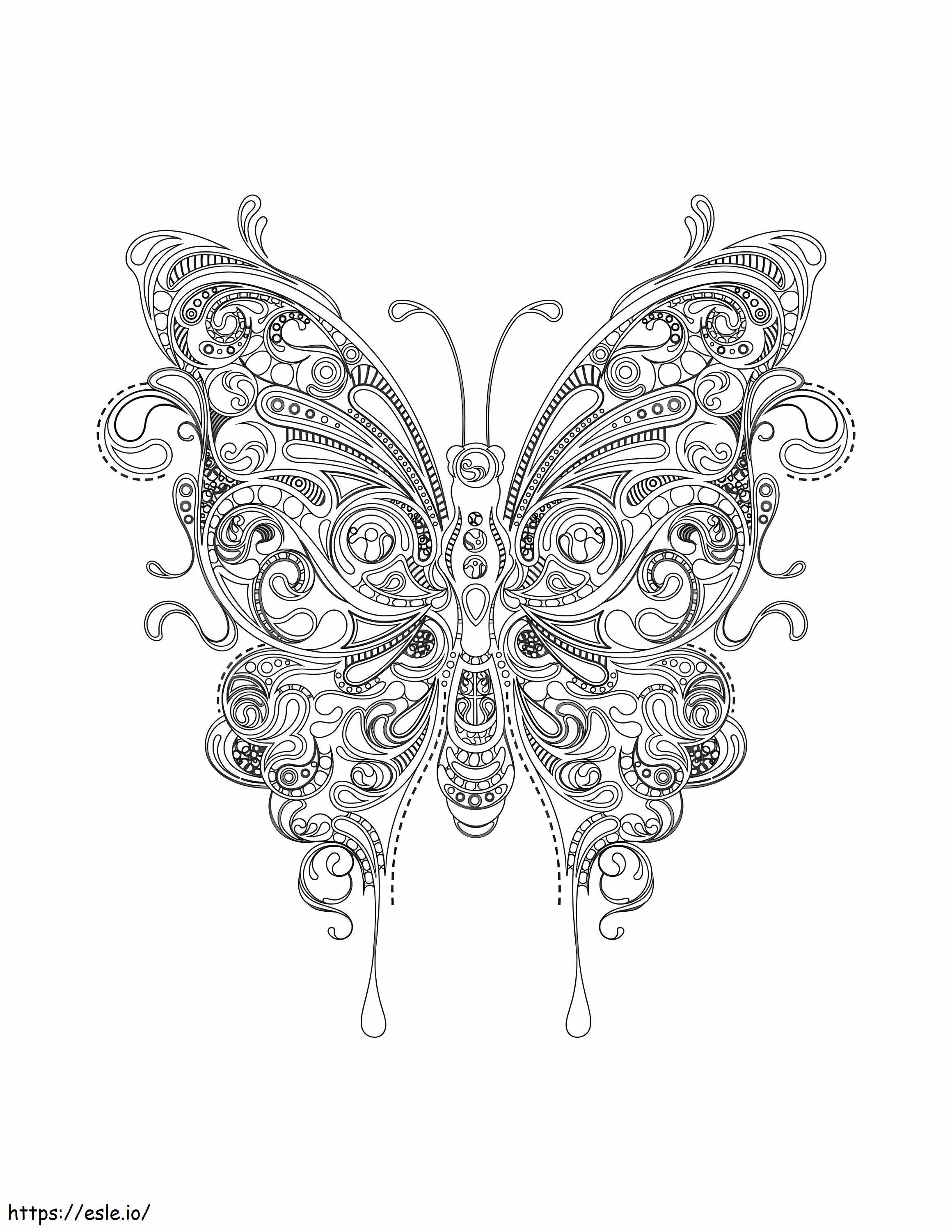 Pillangó Mandala kifestő
