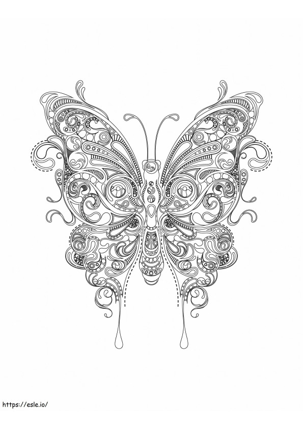 Schmetterlings-Mandala ausmalbilder