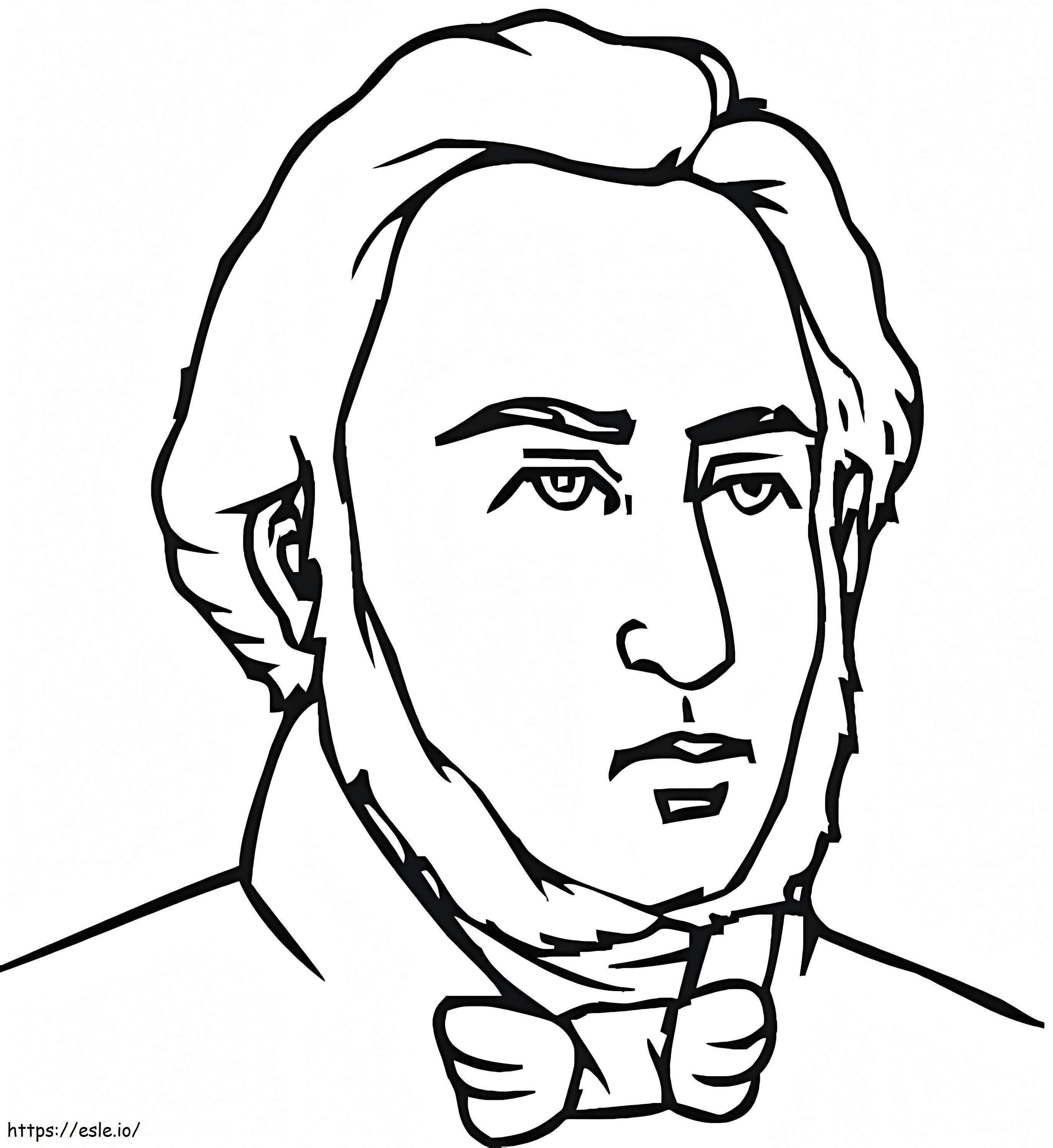 Frederic Chopin de colorat