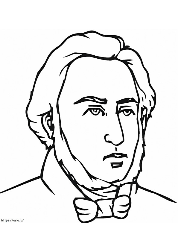 Frederic Chopin coloring page