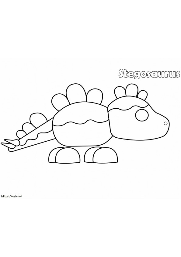 ステゴサウルス アダプト・ミー ぬりえ - 塗り絵