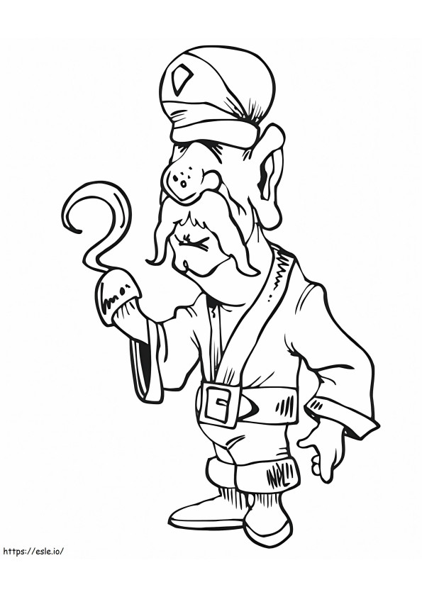 Pirate With Hand Hook coloring page