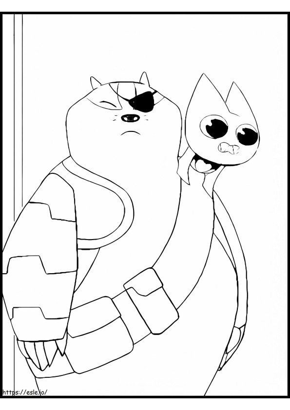 Badgerclops And Adorabat From Mao Mao coloring page