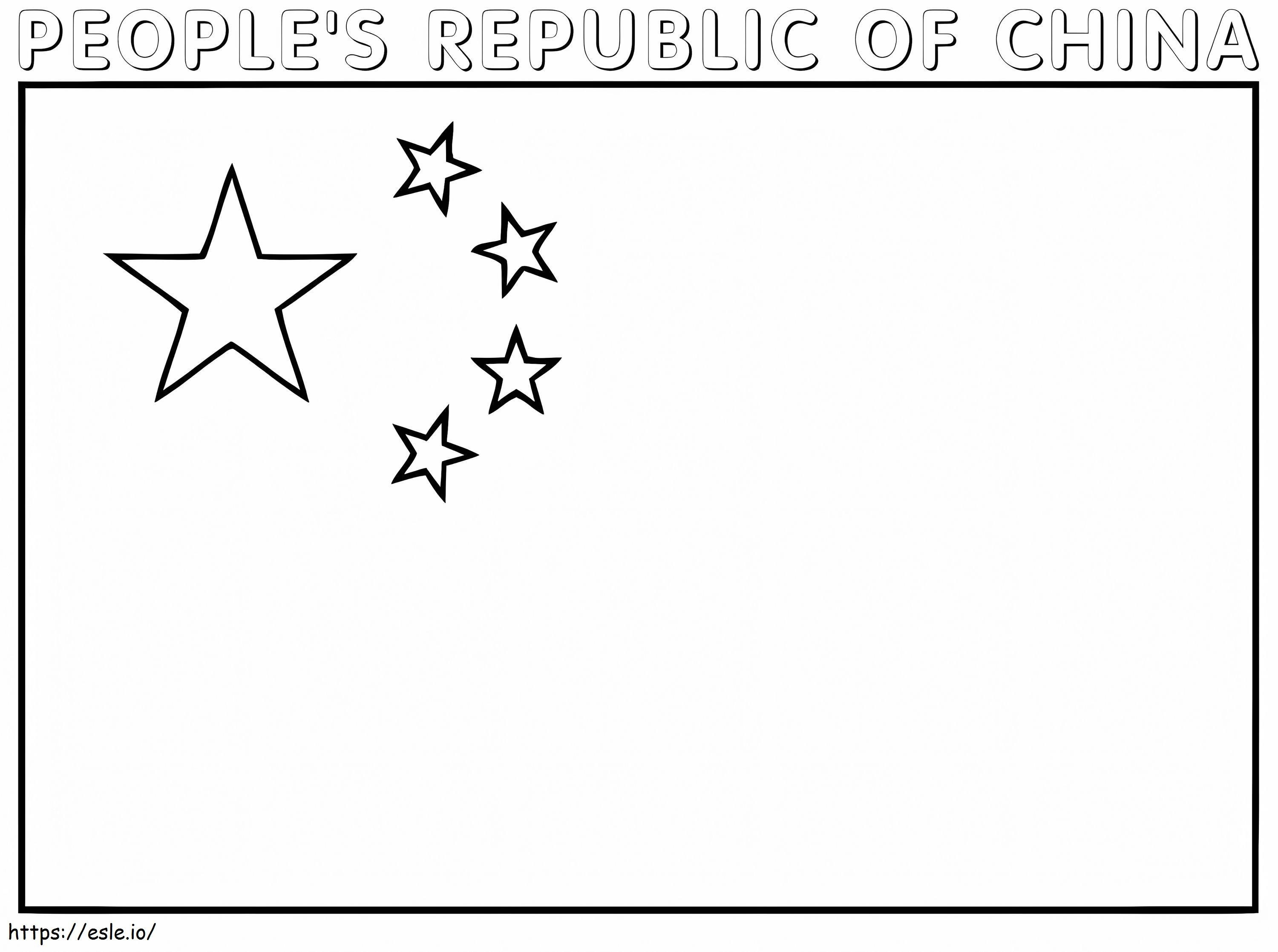 China Flag 6 coloring page