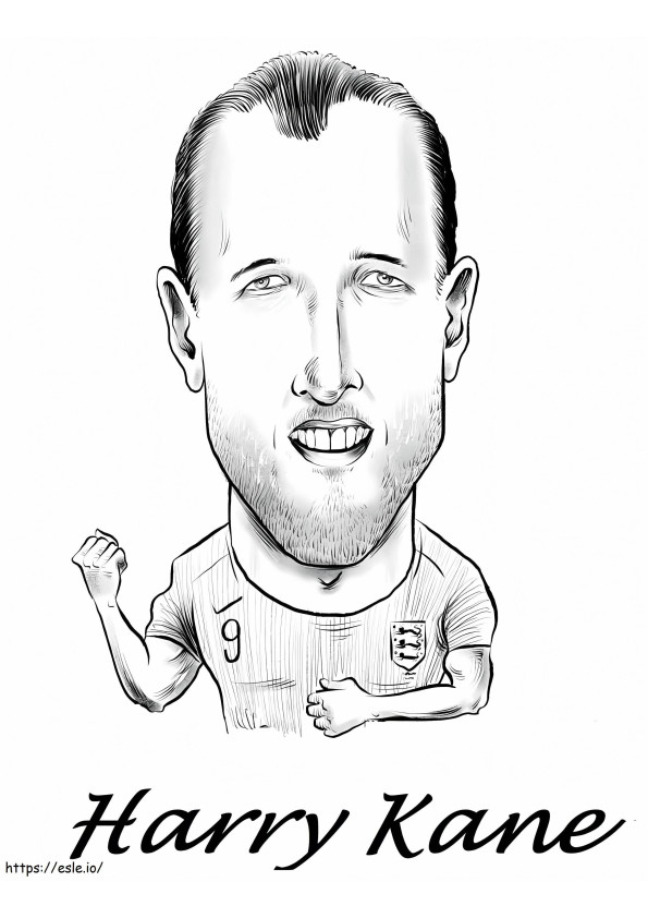 Harry Kane 11 coloring page