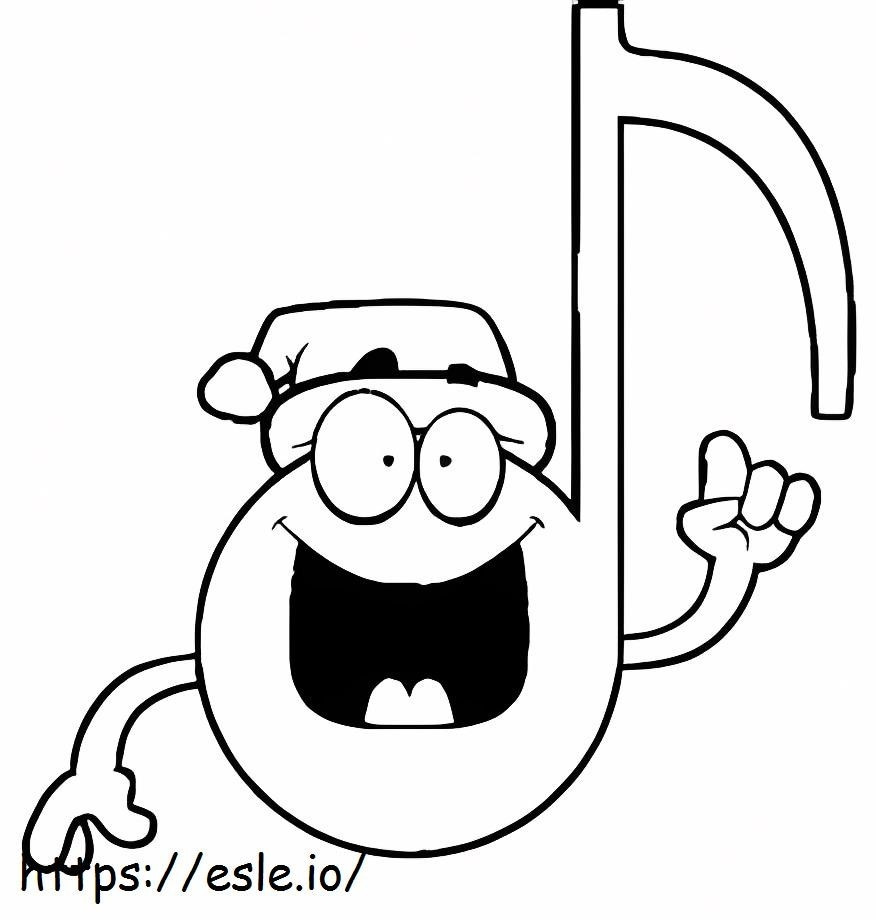 Funny Musical Notes coloring page