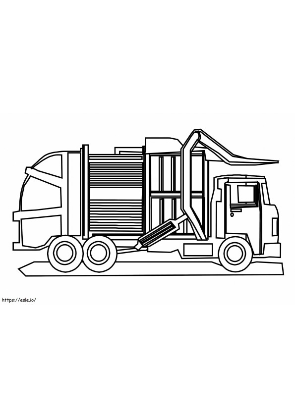 Garbage Truck 1 coloring page