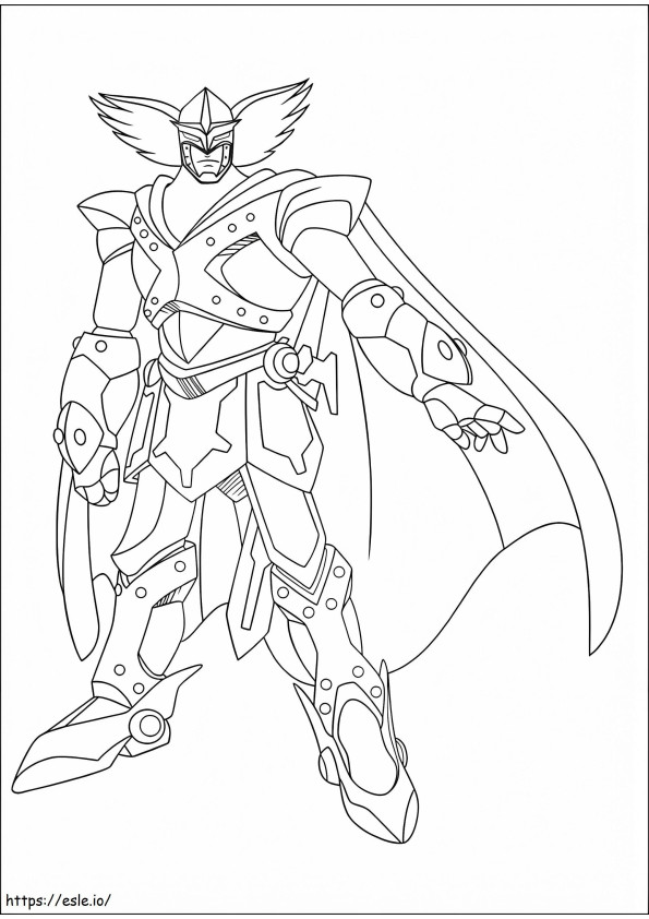 1533607330 Blue Knight A4 coloring page
