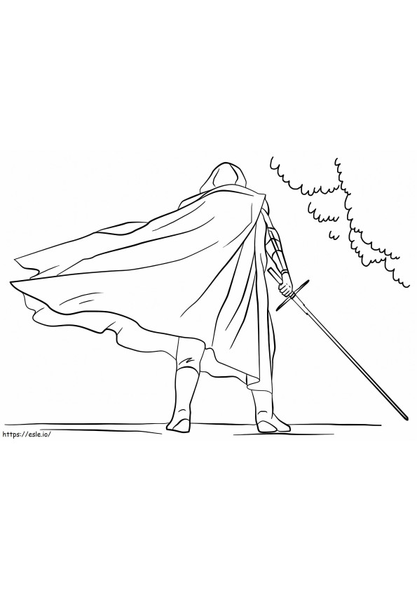Awesome Kylo Ren coloring page