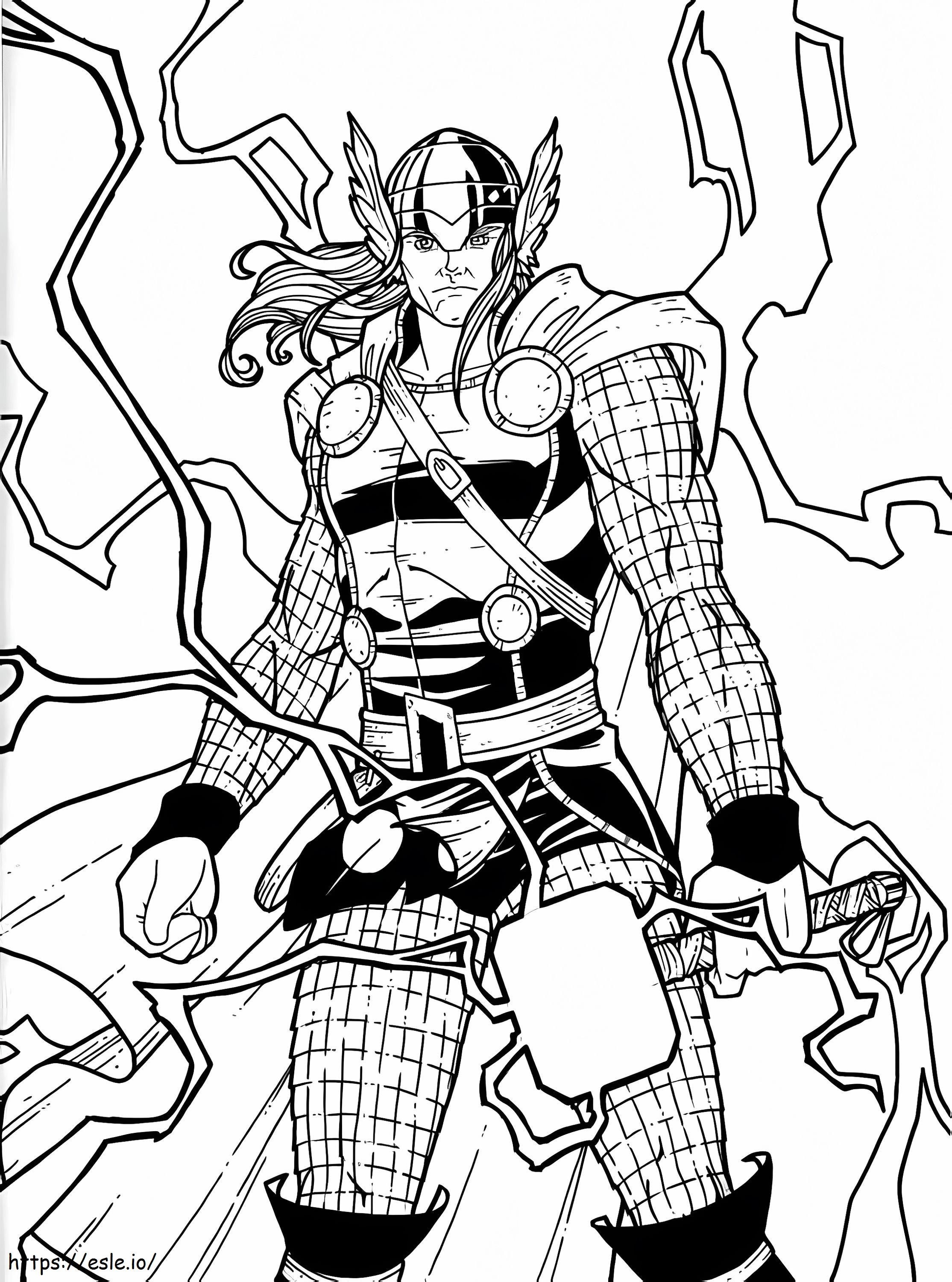 The Power Of Thor coloring page
