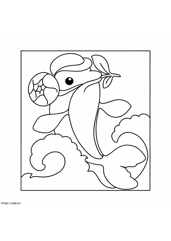 Beautiful Dolphin coloring page